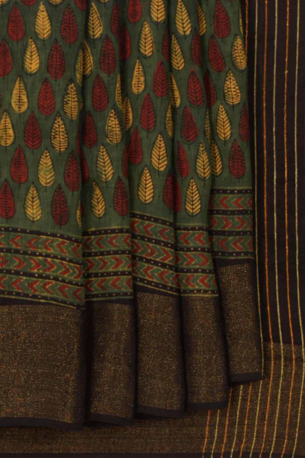 Image of Ajrakh Printed Saree